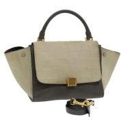 Pre-owned Leather celine-bags Celine Vintage , Beige , Dames