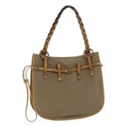 Pre-owned Canvas shoulder-bags Gucci Vintage , Beige , Dames