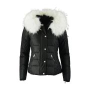 Zora Donzen Jas - Stijlvol en Warm Rockandblue , Black , Dames