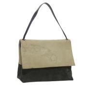 Pre-owned Suede shoulder-bags Celine Vintage , Beige , Dames