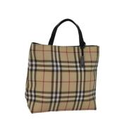 Pre-owned Canvas handbags Burberry Vintage , Beige , Dames