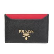 Pre-owned Leather wallets Prada Vintage , Black , Dames