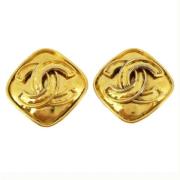 Pre-owned Metal chanel-jewelry Chanel Vintage , Yellow , Dames