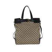 Pre-owned Canvas gucci-bags Gucci Vintage , Beige , Dames