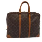 Pre-owned Canvas briefcases Louis Vuitton Vintage , Brown , Dames