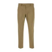 Khaki Stretch Wollen Broek PT Torino , Green , Heren