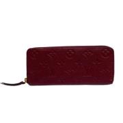 Pre-owned Leather wallets Louis Vuitton Vintage , Red , Dames