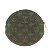 Pre-owned Canvas wallets Louis Vuitton Vintage , Green , Dames