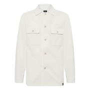 Velvet Overshirt Boggi Milano , White , Heren