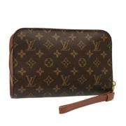 Pre-owned Canvas clutches Louis Vuitton Vintage , Brown , Dames