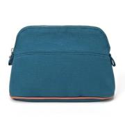 Pre-owned Leather pouches Hermès Vintage , Blue , Dames