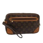 Pre-owned Canvas clutches Louis Vuitton Vintage , Brown , Dames