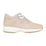 Leren Sneakers Nude & Neutrals Hogan , Beige , Dames