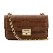 Caramel leren Tribeca schoudertas Michael Kors , Brown , Dames