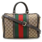 Pre-owned Canvas gucci-bags Gucci Vintage , Beige , Dames