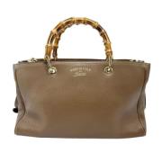 Pre-owned Leather gucci-bags Gucci Vintage , Brown , Dames