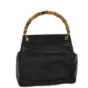 Pre-owned Leather handbags Gucci Vintage , Black , Dames