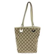 Pre-owned Canvas totes Gucci Vintage , Beige , Dames