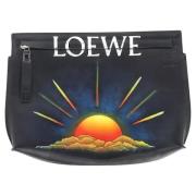 Pre-owned Leather handbags Loewe Pre-owned , Black , Dames