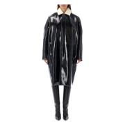 Lana Coated Overcoat Philosophy di Lorenzo Serafini , Black , Dames