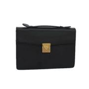 Pre-owned Leather handbags Versace Pre-owned , Black , Dames