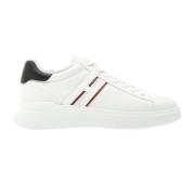 Witte Leren Sneakers met Blauwe en Rode Accenten Hogan , White , Heren