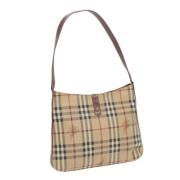 Pre-owned Canvas shoulder-bags Burberry Vintage , Beige , Dames