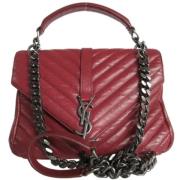 Pre-owned Leather handbags Yves Saint Laurent Vintage , Red , Dames