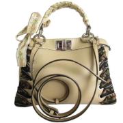 Pre-owned Leather fendi-bags Fendi Vintage , Beige , Dames