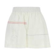 Witte linnen shorts voor de zomer Marni , White , Dames