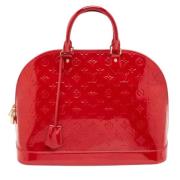 Pre-owned Leather handbags Louis Vuitton Vintage , Red , Dames