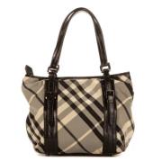 Pre-owned Canvas shoulder-bags Burberry Vintage , Beige , Dames