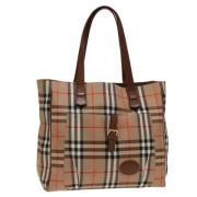 Pre-owned Canvas shoulder-bags Burberry Vintage , Beige , Dames