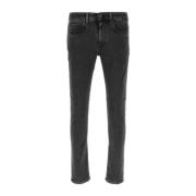 Stretch Denim Jeans in Donkergrijs PT Torino , Gray , Heren