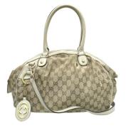 Pre-owned Canvas totes Gucci Vintage , Beige , Dames