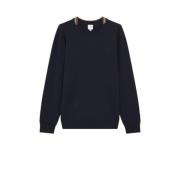 Donkerblauwe Merino Sweater met Streep Trim PS By Paul Smith , Blue , ...