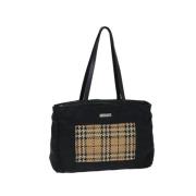 Pre-owned Nylon shoulder-bags Burberry Vintage , Black , Dames