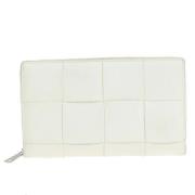 Pre-owned Leather wallets Bottega Veneta Vintage , White , Dames