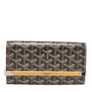 Pre-owned Coated canvas clutches Goyard Vintage , Brown , Dames