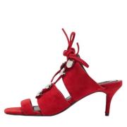 Pre-owned Suede sandals Alexander Wang Pre-owned , Red , Dames