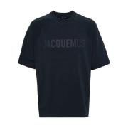 Lange Mouw Typo T-shirt Top Jacquemus , Blue , Heren