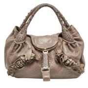 Pre-owned Leather fendi-bags Fendi Vintage , Beige , Dames