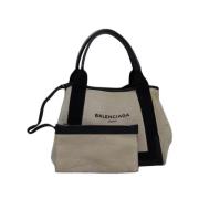 Pre-owned Canvas handbags Balenciaga Vintage , White , Dames