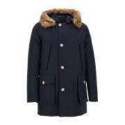 Winter Herenjas - Blijf Warm en Stijlvol Woolrich , Blue , Heren