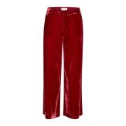 Rhythmic Red Wijde Pijp Broek Part Two , Red , Dames