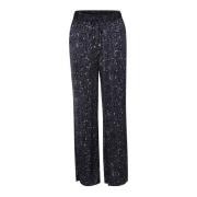 Luipaardprint Elastische Taille Broek Part Two , Blue , Dames