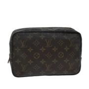 Pre-owned Canvas clutches Louis Vuitton Vintage , Brown , Dames