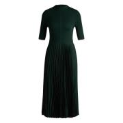 Groene Midi Jurk met Metalen Details Hugo Boss , Green , Dames