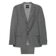 Slim Fit Wollen Pak Hugo Boss , Gray , Heren