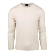 wollen trui met geborduurd logo Hugo Boss , White , Heren